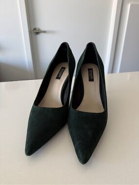 Tiger of Sweden Green Suede Heels